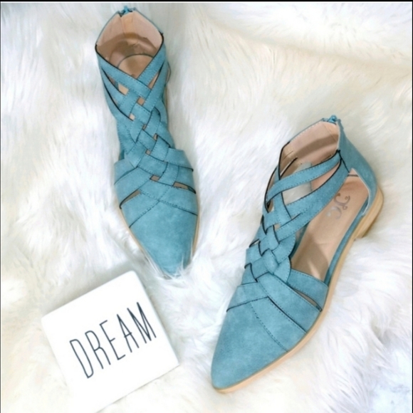 Anthropologie Shoes - New! Boho Vibes Vegan Leather Shoes in Desert Blue
